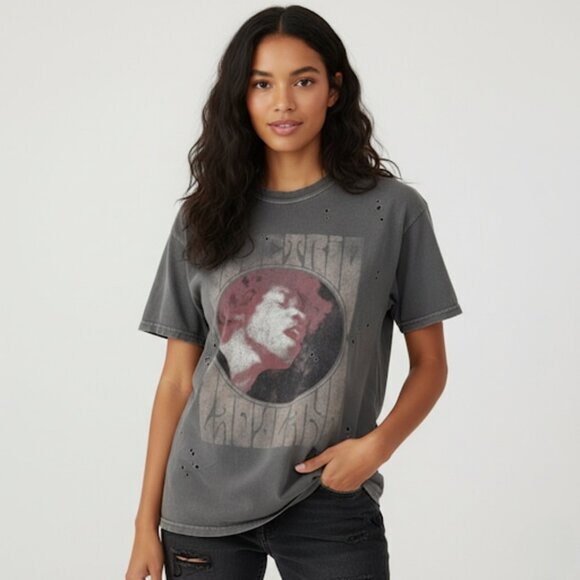 Goodie Two Sleeves Jimi Hendrix Electric Ladyland Distressed Tee M/L - Picture 1 of 9